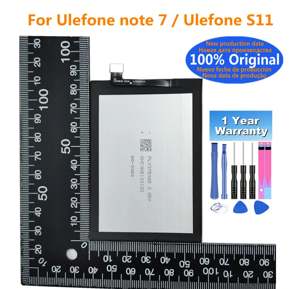 100% Oriģināls Ulefone 7. Piezīme / S11 3430mAh Akumulatoru Ulefone S11 / 7. Piezīme Smart Tālrunis Rezerves Akumulatoru Baterijas Batteria Attēls 0
