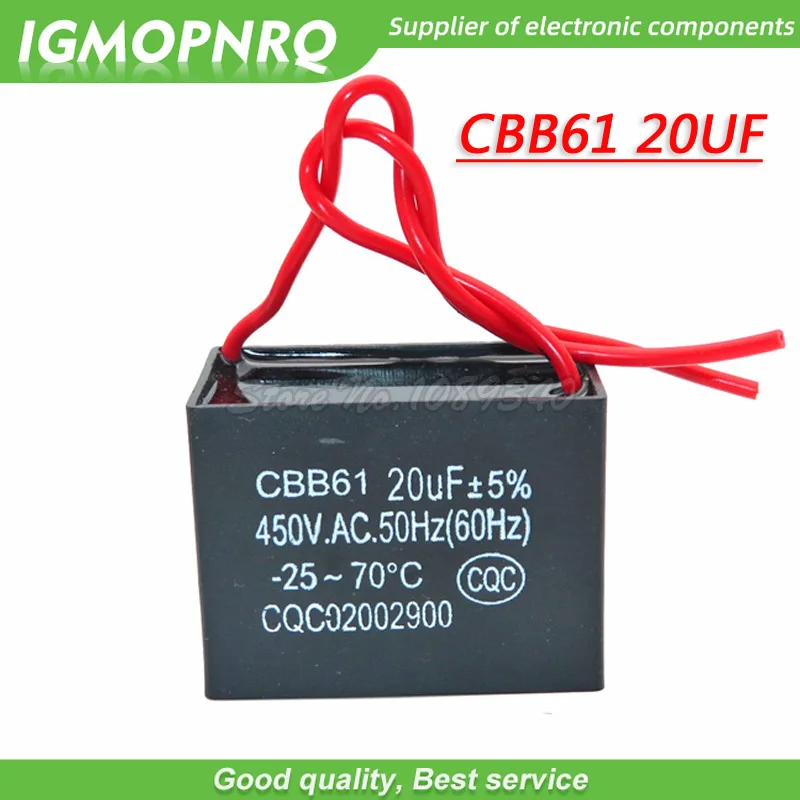 1gb CBB61 20uf sākot kapacitāte AC Ventilatoru, Kondensatoru igmopnrq 450V CBB 20uf Motoru Palaist Kondensators Attēls 0