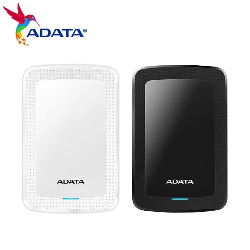 ADATA Portatīvo Cieto Disku HV300 USB 3.2 Gen1 Melna Balta 1 TB 2 TB Sākotnējā Šifrēta Ārējo HDD Slim Desktop Dators Attēls 0