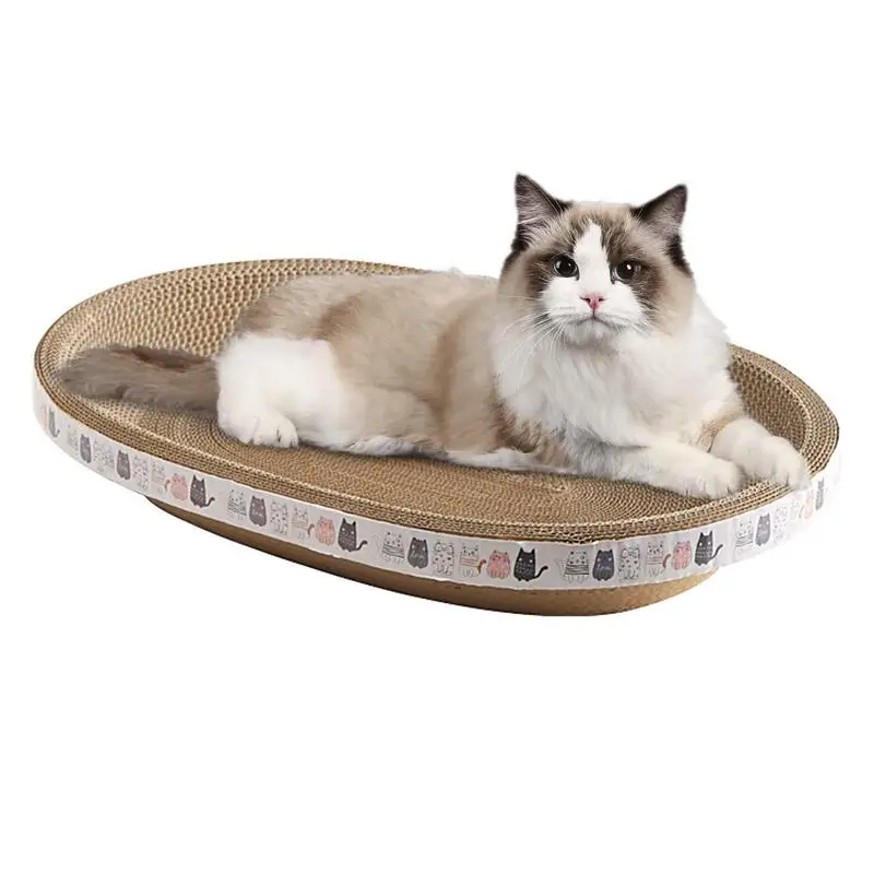 Nesaskrāpē Tāfeles Kaķiem Augsta Blīvuma Ovālas formas Kaķis Scratcher, Lai Nesaskrāpē Amatu Un Mēbelēm Indoor Cat Mēbeles Skrāpējumiem Attēls 0