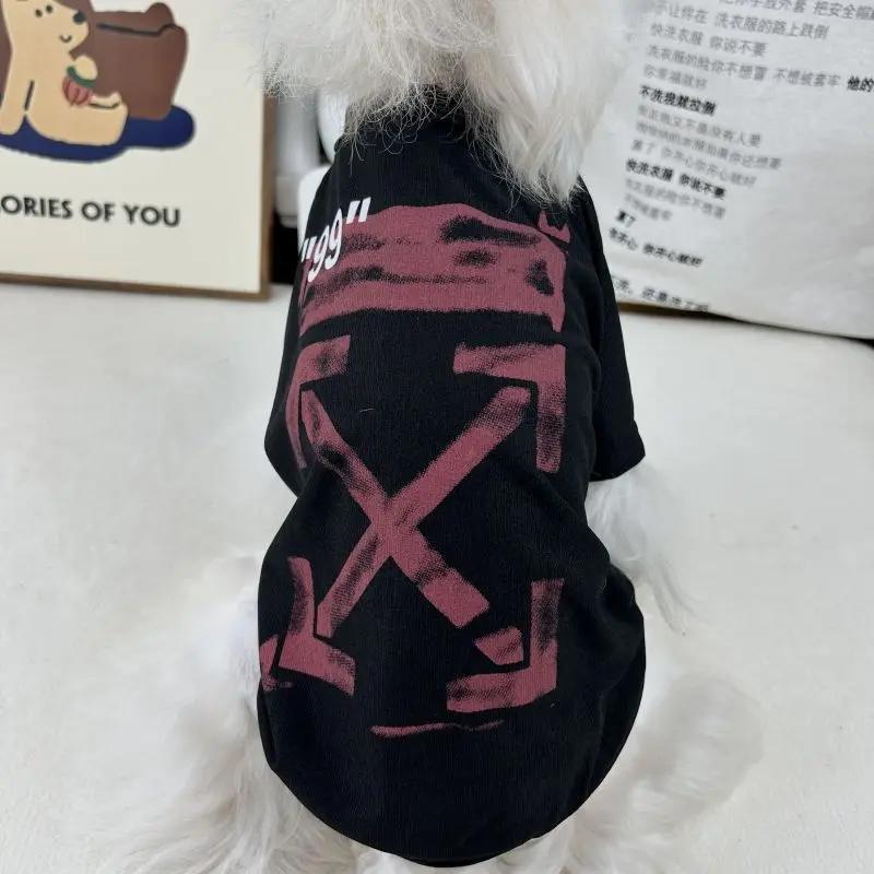 Suns ar Īsām Piedurknēm Vasaras Plānas Ērti, Elpojoši Suņu Apģērbu Modes Zīmola T-krekls Mājdzīvnieku Apģērbu Kucēns Drēbes Pet Piegādēm Attēls 0