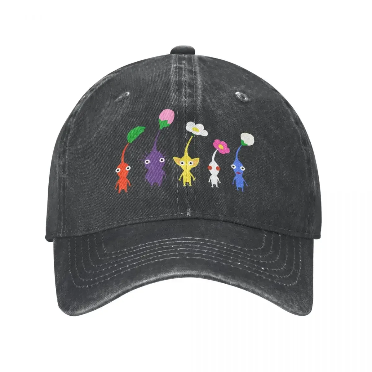 Cute Modelis Zilā Tētis Cepuri Pikmin Spēli Kovboju Cepure, Cepures Naģene Sieviešu Ēnā Saule Snapback Cepures Ģimenes Attēls 1