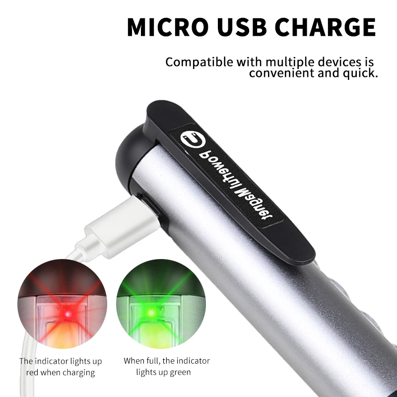 Mini LED Lampiņu Medicīnas Profesionālās Lāpu Ar Magnēta Klipsi Darba indikators USB Lādējamu Laternu Piemērots Ārstu Mājas Attēls 1