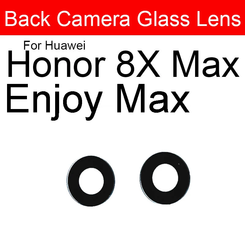 Aizmugures Aizmugurējo Kameru Stikla Objektīvs Huawei Honor 8 8A 8s 8.C 8X 8Pro 8xMax Baudīt Max Kameru Stikla Lēcu Stikla + Uzlīmes Remonta Daļas Attēls 2
