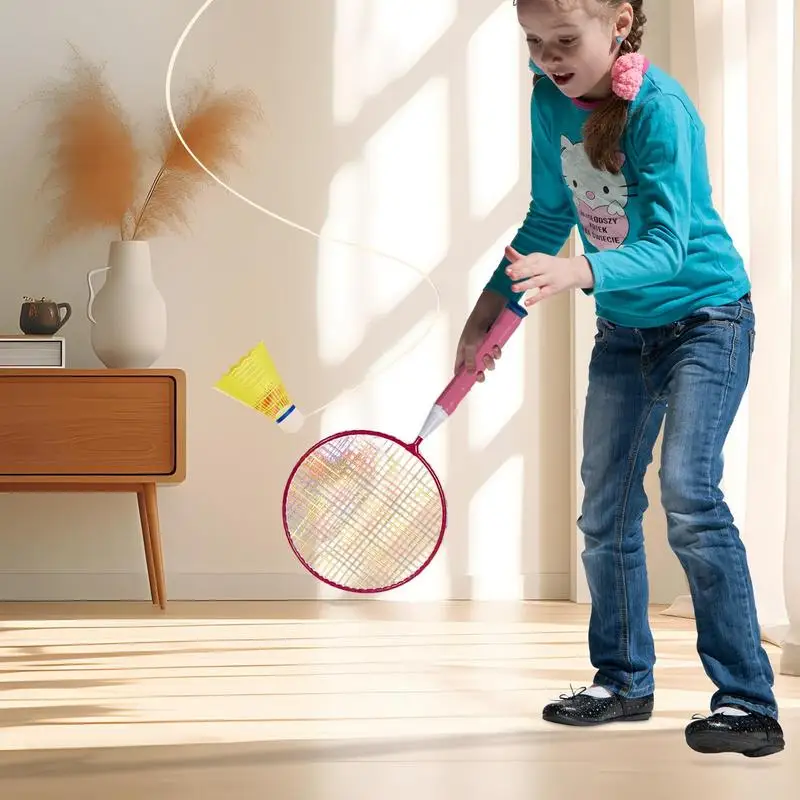 Badmintons Atsitiens Treneris Elastīgu Apmācības Rīku Smieklīgi Pašmācības Komplektu Atsitiens Badmintona Piederumi Mācību Līdzekļi Portable Attēls 2