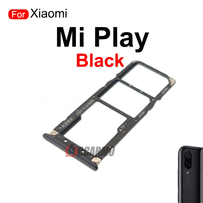 Sarkana Melna Zila SIM kartes turētāju, Lai Xiaomi Mi Spēlēt Sim Kartes Ligzda Slots Turētājs Rezerves Daļas Attēls 3