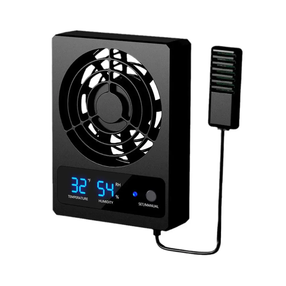 Temperatūra tiek Kontrolēta Ventilators Rāpuļu Kameras Smart Dzesēšanas Ventilatoru Ar LED Displeju Zema Trokšņa līmeņa Ventilatoru, Lai Abinieki, Rāpuļi S A1L7 Attēls 3
