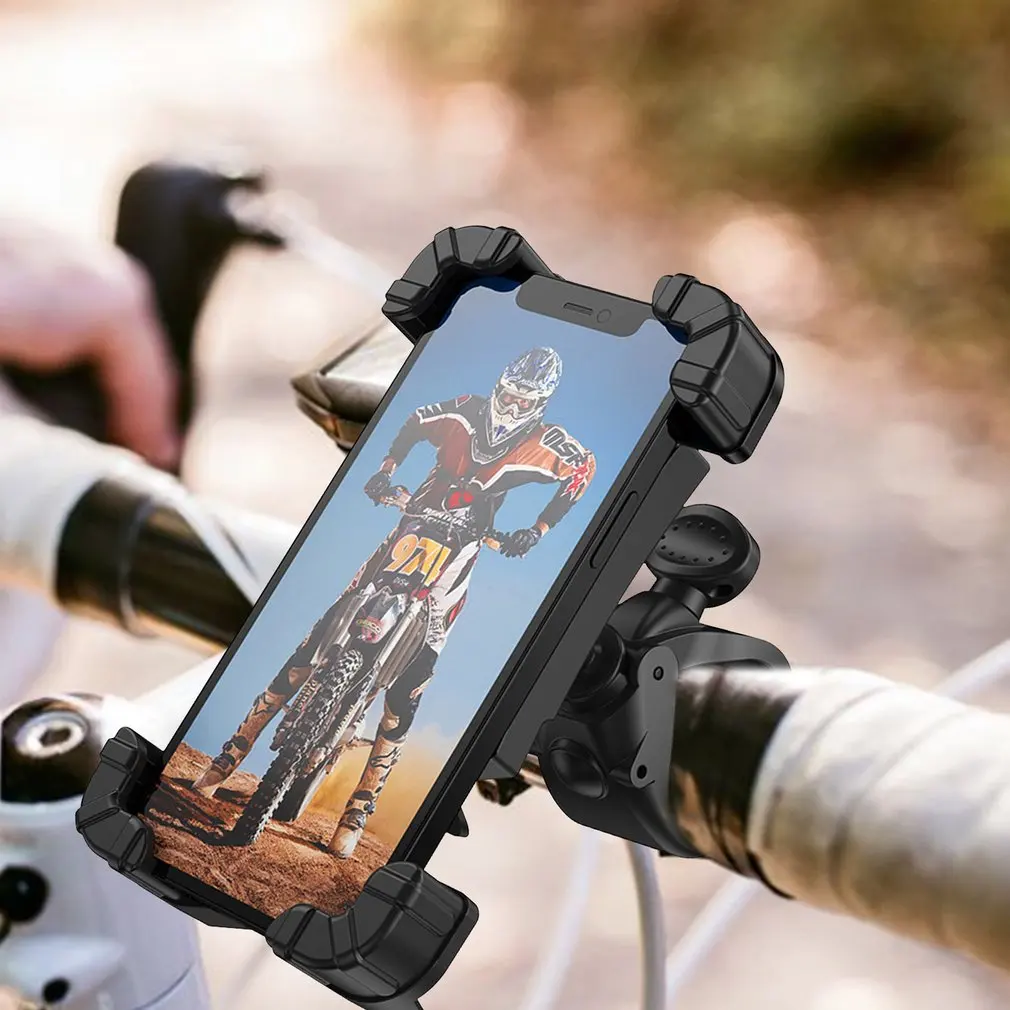 Velosipēdu Tālruņa Turētājs Anti-Slip Universal Mobile Smart Tālrunis Bike Mount Bracket Elektriskā Motorollera Motociklu Mobilo Telefonu Atbalsts Attēls 3