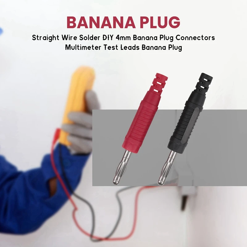 20Pcs 4Mm Banānu Sveces Lodēt DIY Banana Plug Male Savienotāji, Adapteri Multimetrs Testa Rezultātā Zondes Attēls 4