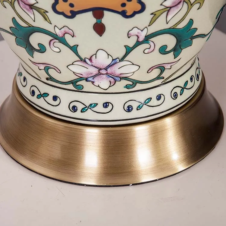 Classic ar roku apgleznotus keramikas lielā galda lampas guļamistabas gultas lampa, viesnīca apdare, galda lampa, vairumtirdzniecība Attēls 4