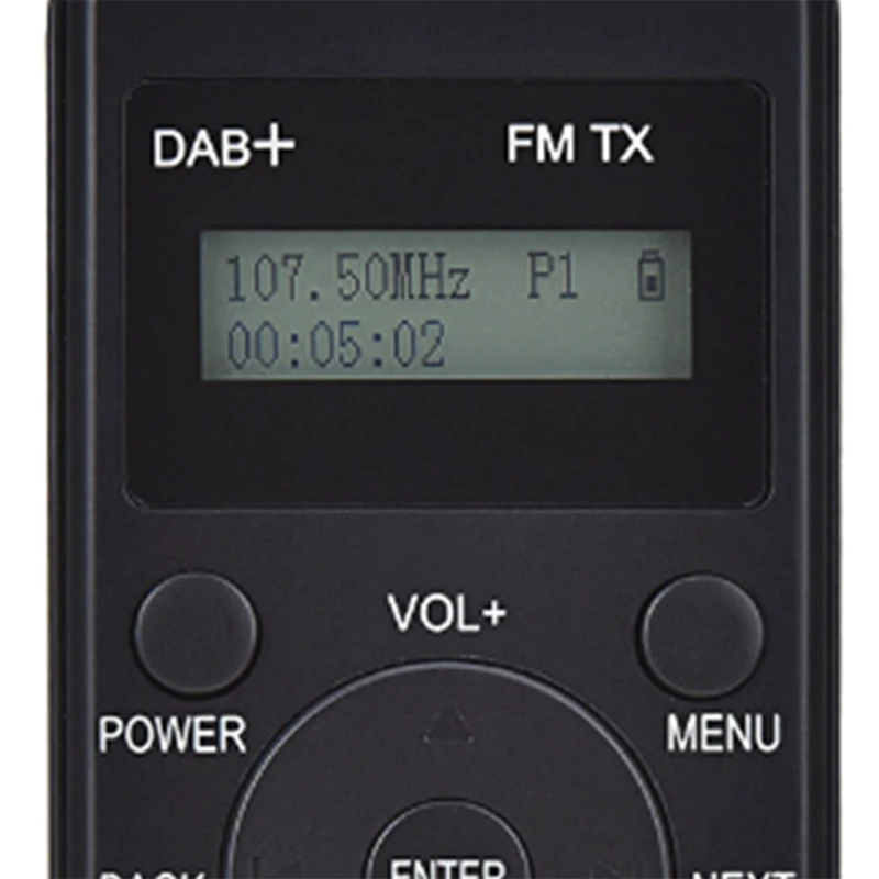 Portatīvie Radio Mini Kabatas FM DAB+ Digital Display Stereo Uztvērējs LCD Iebūvēts Akumulators Austiņas Atbalsta Kalendārs Attēls 4