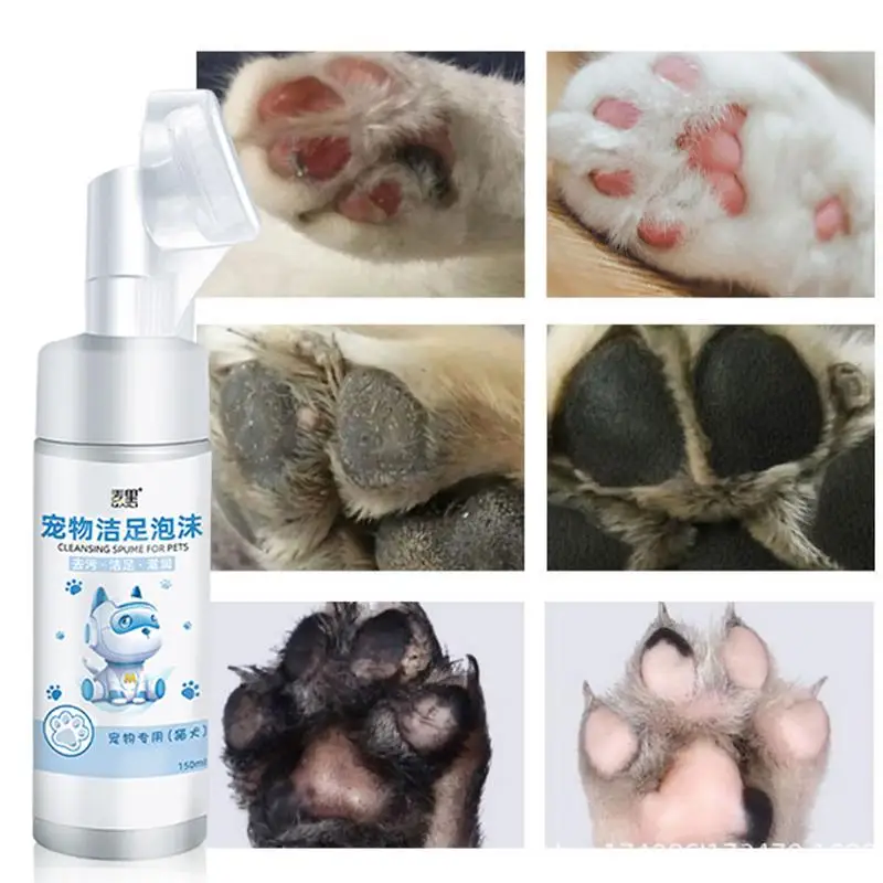 Kaķu Ķepu Tīrāku Putu Pet Sausie Šampūni, Kāju Tīrāku Ķepas Putojošs Tīrīšanas Ar Birsti, Lai Pet Cat Suns, Kucēns, Kaķēns Mājdzīvnieki Produkti Attēls 5