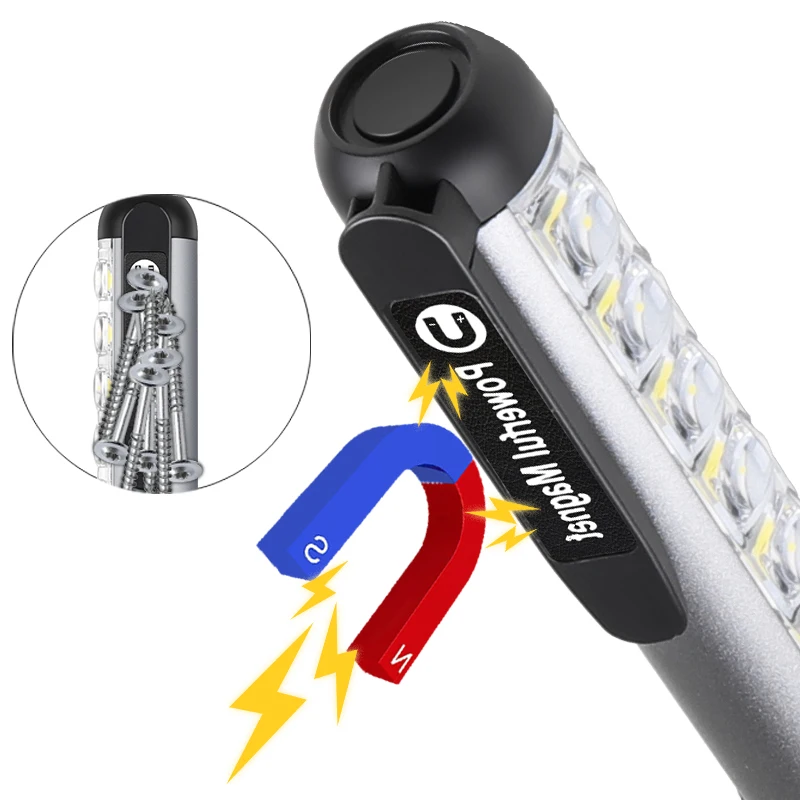 Mini LED Lampiņu Medicīnas Profesionālās Lāpu Ar Magnēta Klipsi Darba indikators USB Lādējamu Laternu Piemērots Ārstu Mājas Attēls 5