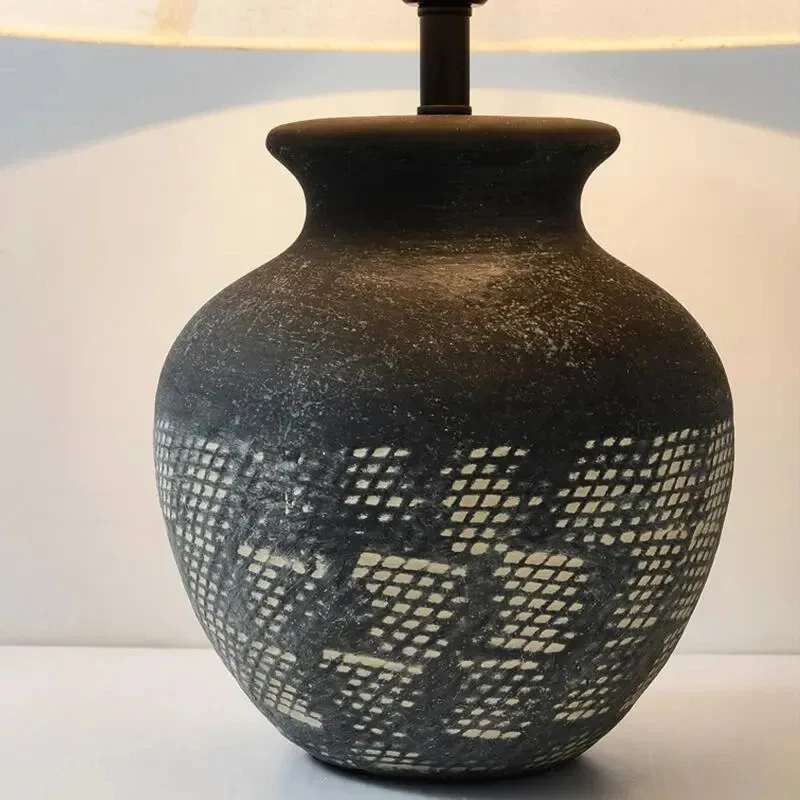 Upsala Ekeby Galda Lampas Retro wabi sabi gaismu mākslinieks Radošo Minimālisma keramikas lampas, dzīvojamās istabas, Guļamistabas gultas lampa Attēls 5