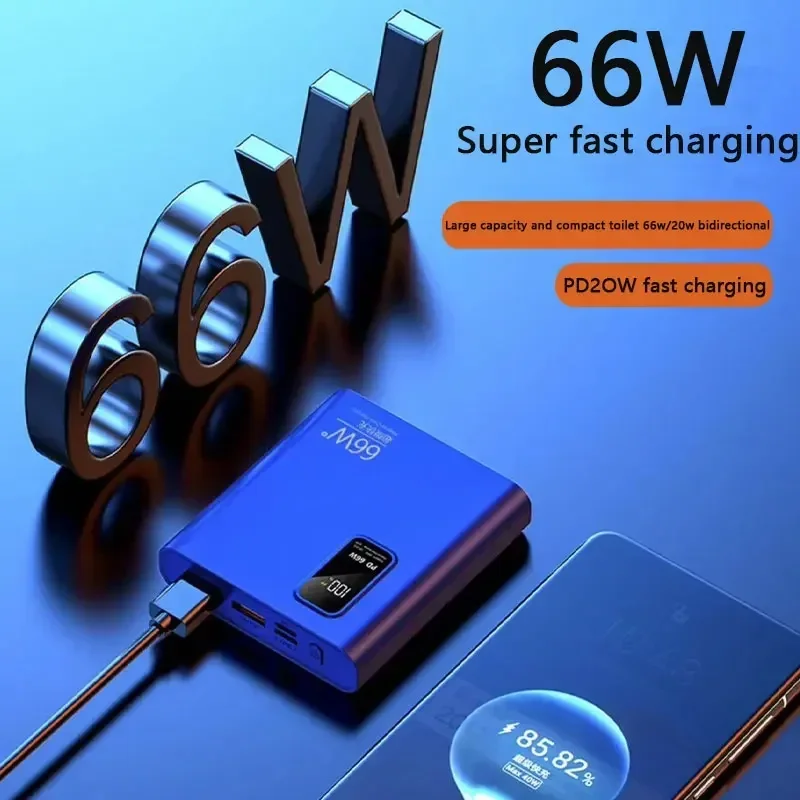 66W Power Bank 50000mAh Super Ātra Uzlādes Jauda Banka Portatīvā Lādētājs Digitālo Displeju Ārējo Akumulatoru iPhone Xiaomi Attēls 1
