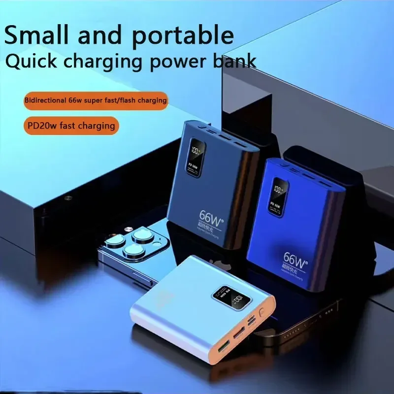 66W Power Bank 50000mAh Super Ātra Uzlādes Jauda Banka Portatīvā Lādētājs Digitālo Displeju Ārējo Akumulatoru iPhone Xiaomi Attēls 4